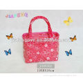 Red Color Flower Pattern Fabric Gift Bag